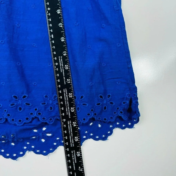 Old Navy Floral Eyelet Scalloped Hem Embroidered Dot Top Size XS - Picture 9 of 11